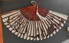 1904 St  Louis World s Fair Folding Fan W map Of  La Purchase Poster Design Rare