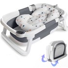 Foldable Baby Bath Tub Newborn Safety Collapsible Portable Infant Shower Bathtub