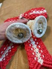 Vintage Christmas Macrame Wall Hanging Ribbon Bells Decoration Mcm