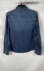 Refill Women s Blue Denim Long Sleeve Button Up Western Snap Shirt Xl Nwt