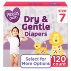 Parent s Choice Baby Diapers Size 7  120 Count  41  Lbs  Overnight Protection