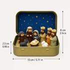 Christmas Nativity Set In A Tin Box Pocket Nativity Jesus Classic Scene Mini Tin