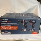 Senix 20v Brushless 1 2   Drill driver  1 4 impact Driver Combo Kit  2 Batteries