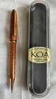 Curly Koa Wood Ballpoint Pen W Case Woods Of Hawaii Collection  new Needs Ink
