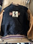 Vintage Official Disney Mickey Mouse Suede Varsity Letterman Jacket Adult Large