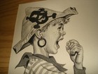 Original Illustration For 1957 Life Savers Ad Boy Pirate And Parrot butter Rum