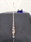 Murano Glass Dip Pen calligraphy Hand Blown Glass Orange White Latticino - Italy