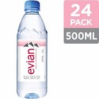 Evian Natural Spring Water ph Balanced With Electrolytes  16 9 Floz 500ml  24 Pk