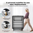 Portable Bed Guest Bed Heavy Camping Cot -metal Rollaway With Mattress   Cover