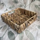 Napkin Holder Woven Seagrass Basket Square Thin Holiday Kitchen Decor Countertop