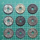 Lot Of 9 Yong Le Tong Bao                  Ming Dynasty Ancient Chinese Bronze Cash Coins