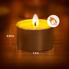 Ashlux 50-pack Unscented Palm Wax Tea Lights Candles 8 Hours Burn   Smokeless   