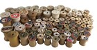 Lot Of 90 Antique Wooden Empty Thread Spools Coats Belding Star Salvage