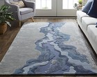 Feizy Serrano Modern Viscose Rug  Blue gray  3 -6  X 5 -6  Area Rug 