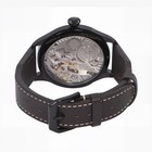 Men s Retro Aviator Automatic Watch Luminous Hands Leather Strap Dress Watch