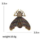 Vintage Rhinestone Bee Brooch Pin     Gold Tone Insect Jewelry  Unisex Summer Gift
