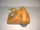Vintage Western Electric Bell System 500 Dm Mustard Yellow Rotary Desk Telephone