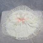 Vtg 1980s Ruffled Lace White W  Pink Accents Baby Girl 12 Mo Dress Ruffled Lace