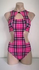 Schminke X-factor Plaids Tartan Check Polewear Dance Body-suit Leotard Clueless