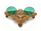 Antique Green Oval Sunglasses Vtg Old Civil War Glasses Spectacles Rare