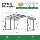 10  X 15  Metal Carport Heavy Duty Carport Canopy With Galvanized Steel Roof