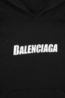 Balenciaga Boys Pullover Long Sleeve Logo Hoodie Sweatshirt Black Cotton Size 10