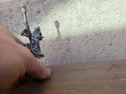 Vintage Pewter Wizard Sorcerer Leader With Staff And Gems