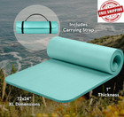 Yoga Mat 1  Thick With Nylon Carry Strap For Men   Women - Non Slip