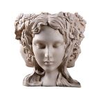 12 5  Women Head Sculpture Contemporary Planter Garden Plant Pot Statue Decor