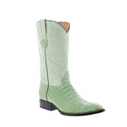 Wild West Caiman Hornback Chihuahua Mens Green Wide Cowboy Western Boots