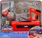 Creative Construction Tool Box Set With 9 Accessories Pretend Play Construction
