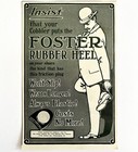 1904 Foster Rubber Heel Bowler Hat Advertisement Shoes Ephemera 7 5 X 4 75 