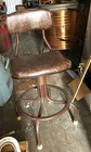 Industrial Western Electric Operator Stool Drafting Chair Vintage Bar Adjustable
