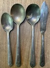 Vintage Old Mixed Lot 18 Pc Silver Plate Silverware Ladles Spoons Forks Rogers  