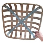 Unbranded Tobacco Basket Square Brown Excellent Farmhouse Wood Metal 16in