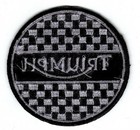 Triumph Black   White Checkered Embroidered Iron On Motorcycle Patch  new   080