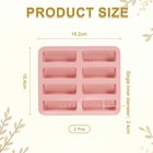 Beeswax Candle Mould 15 4cm X 18 2cm 8grids Rectangle Reusable Module  Pink 2pcs