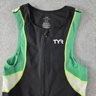 Tyr Tank Mens M Black Triathlon Full Zip Padded Jersey Stretch Breathable