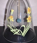 Avon Lead Crystal Floral Bell Gladiolus Blue Or Aqua Unknown Birthstone Vintage