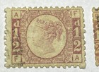 Set Of 2 Great Britain Sg 48 Scott 58 Used 1870   d Victoria Plates 6   5