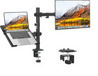 Monitor And Laptop Mount  Monitor Arm With Vented Tray For 13  To 27  Lcd Comput