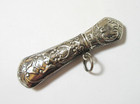 Antique Embossed Sterling Silver Etui Needle Case Chatelaine
