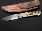Wc Johnson Hunter Knife -loveless Style Custom Drop Point -sambar Stag