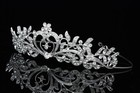 Bridal Floral Heart Rhinestone Crystal Prom Wedding Tiara V613