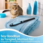 Pet Comb Dog Cat Hair Brush Grooming Tool With Fine Steel Tooth Soft Grip