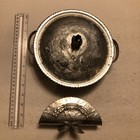 Rodney Kent Hammered Aluminum Dish With Lid   Napkin Holder Vintage Lot