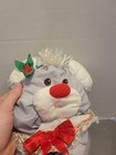 Vintage 80s Fisher Price Puffalump Christmas Mouse Plush Stuffed Animal 1987 