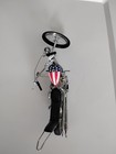 Diecast Motorcycle Model American Flag Design Chopper Collectible