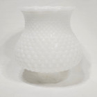 Vintage Milk Glass Hobnail Hurricane Lamp Shade Globes 1 5 8  Fitter - Set Of 5