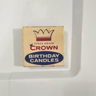 Crown Birthday Cake Candles 36 Pack Yellow Birthday Party Supplies Vintage Box